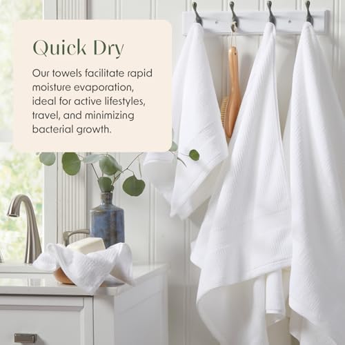 Springtree Home White Bath Towels Set of 6