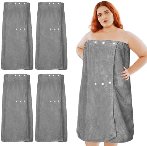Tigeen 4 Pcs Spa Wrap Towel for Women