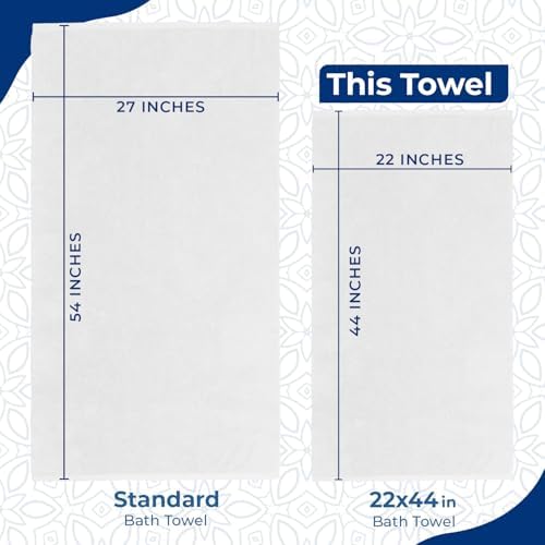 DAN RIVER 4 Pack Bath Towels 22x44 Inches