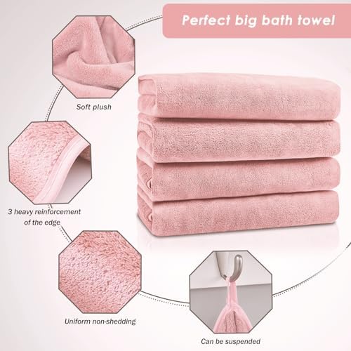 GraceAier Ultra Soft Bath Towels 4 Pack