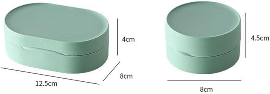 Portable Soap Dish with Lid Waterproof Travel Soap Holder 8x8x45cm Pink
