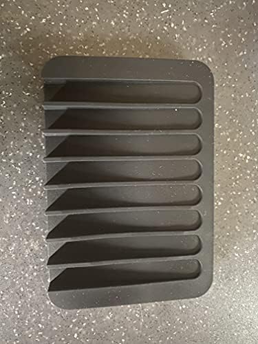 Flexible Silicone Soap Dish - Waterfall Shape Black