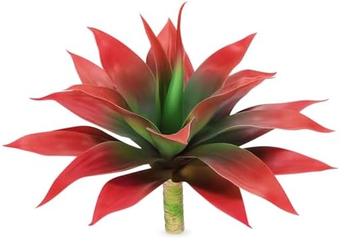 Velener Red Fake Agave Plant 22 Inches Set of 1 1