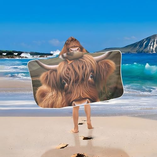 CHIFIGNO Funny Animal Hooded Baby Bath Towel