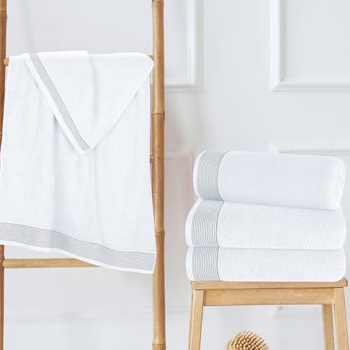 Belizzi Home 4 Pack Oversized Bath Towels 27x54 Inches