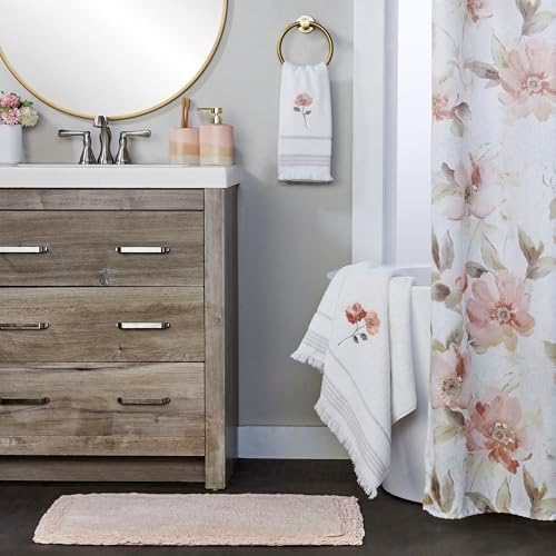 SKL Home Misty Floral Bath Towel White