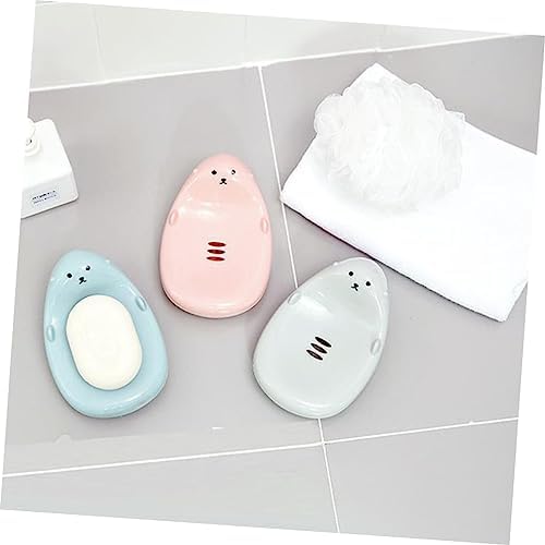 SHOWERORO Heart Shaped Soap Dish Drainer Holder for Boys and Girls
