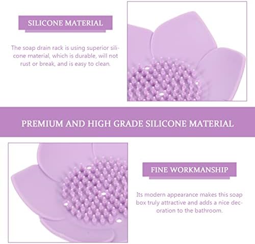 LIFKOME 2 Pack Elegant Silicone Soap Dishes for Bathroom and Kitchen