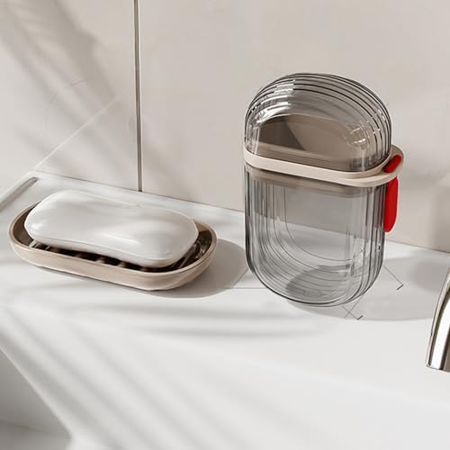 Travel Soap Container with Lock Design and Leakproof Lid