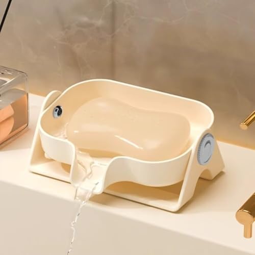 FABEILAI Soap Dish with Drain Black