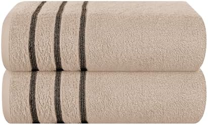 MyOwn Cotton 2 Pack Oversized Bath Towel Set - Tan 1