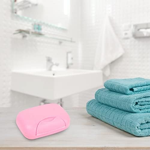 Belupai Travel Soap Container with Snap Closure and Leakproof Design Pink