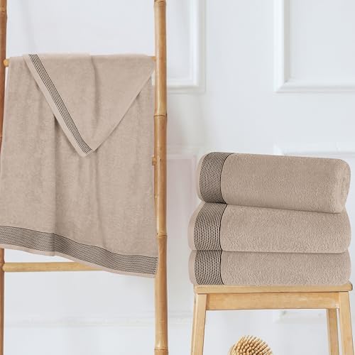 Belizzi Home Ultra Soft 4 Pack Bath Towel Set 27x54 Inches