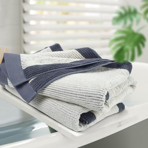 Cleanbear Bath Towels Set of 2 Silver-Gray 520 GSM
