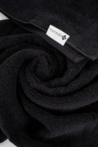 Hencely 6-Piece Bath Towel Set - Black 1