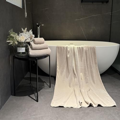 HVMS Extra Large Microfiber Bath Towel Set 6 Piece
