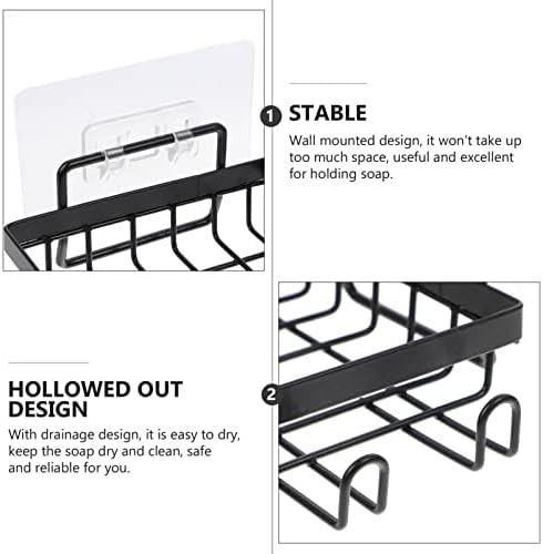 Alipis Wall-mounted Soap Holder Bar Dish for Shower and Kitchen
