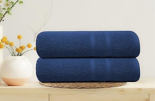 Looperry 6 Pack Small Navy Bath Towel Set