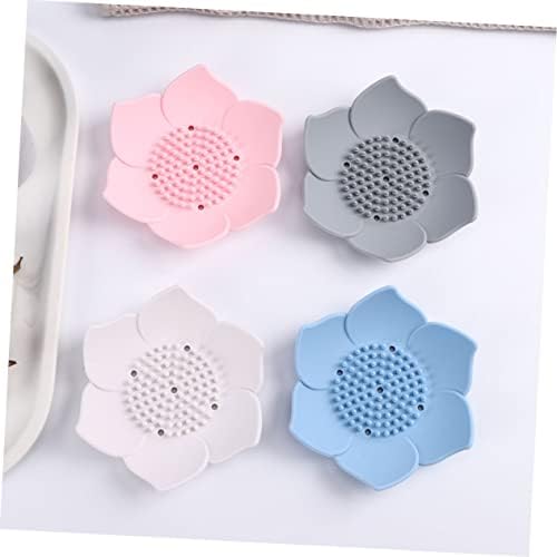 FONDOTIN 2pcs Draining Soap Dish Creative Holders for Shower Bathroom Kitchen