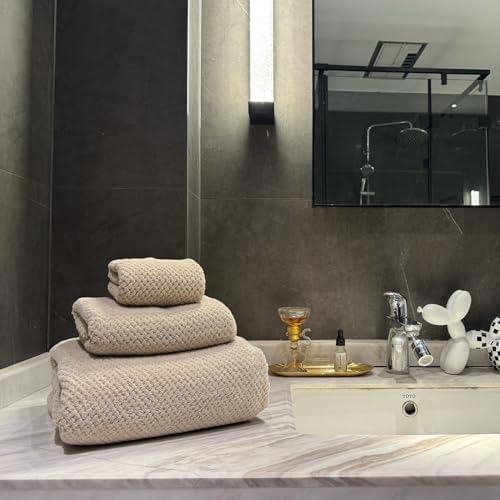 HVMS Extra Large Microfiber Bath Towel Set 6 Piece
