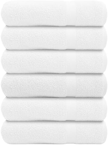 ARC HOME 100 Cotton Bath Towels Pack of 6