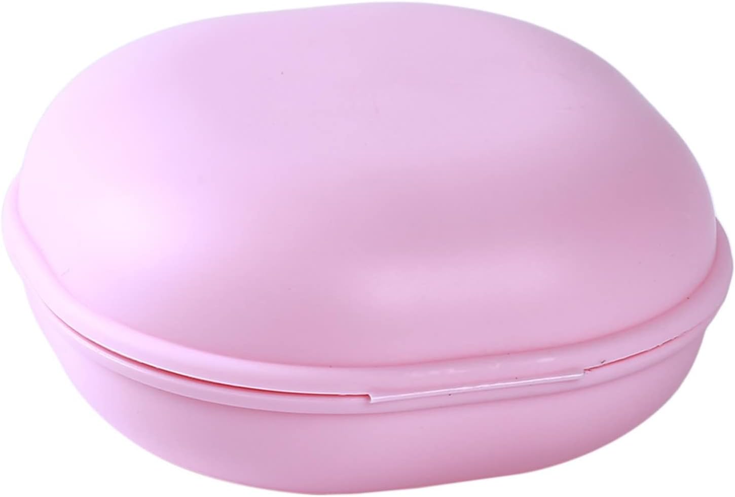 Plastic Soap Dish with Lid for Home and Travel - Pink