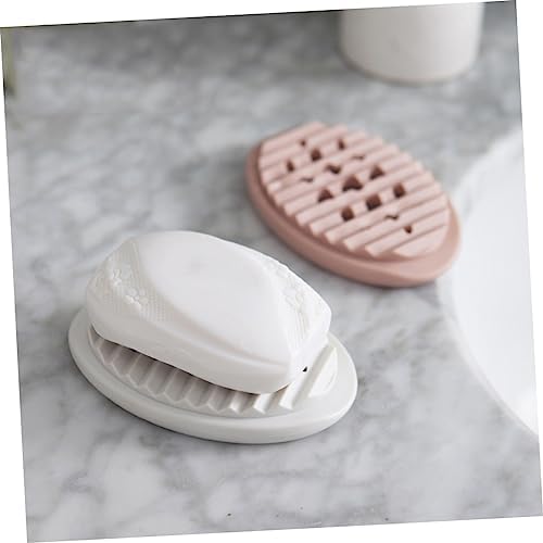STOBAZA Drainage Soap Dish Silicone Holder for Kitchen and Bathroom