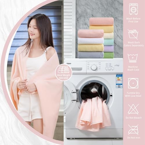YHPDYL 2-Pack Microfiber Bath Towels - Ultra Soft Quick Dry 3X Absorbency