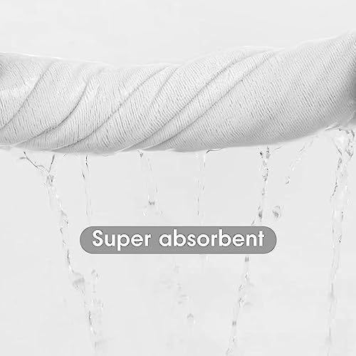 JML Large Bath Towels 2 Pack 30x60 White Fleece