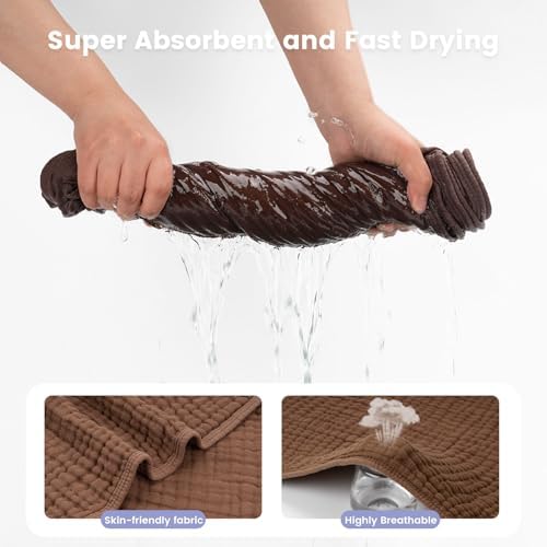 FUNUPUP Hooded Baby Towels 2 Pack Muslin 1