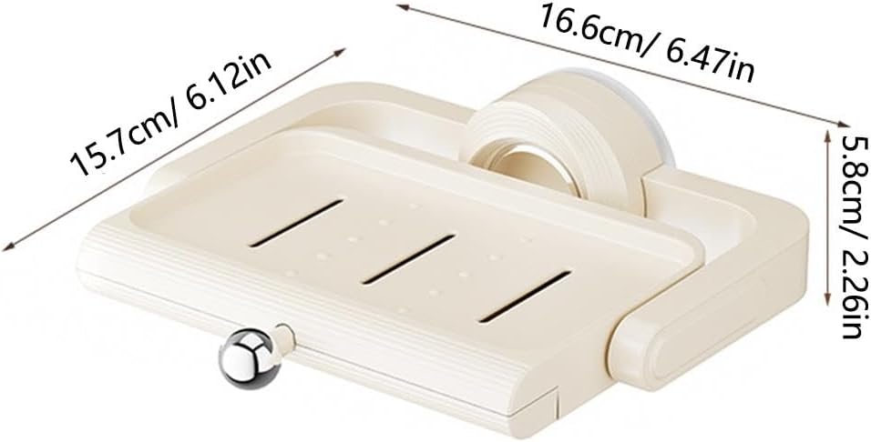 Rotating Suction Soap Holder 360 Rotate Space-Saving Drainage Pink