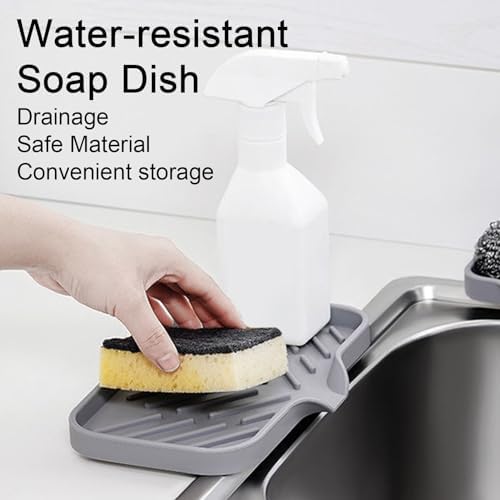 Curfair Soap Dish Black with Suction Cup and Quick Dry Design