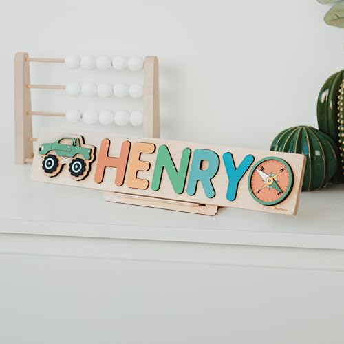 Personalized Wooden Name Puzzle for Baby Girl