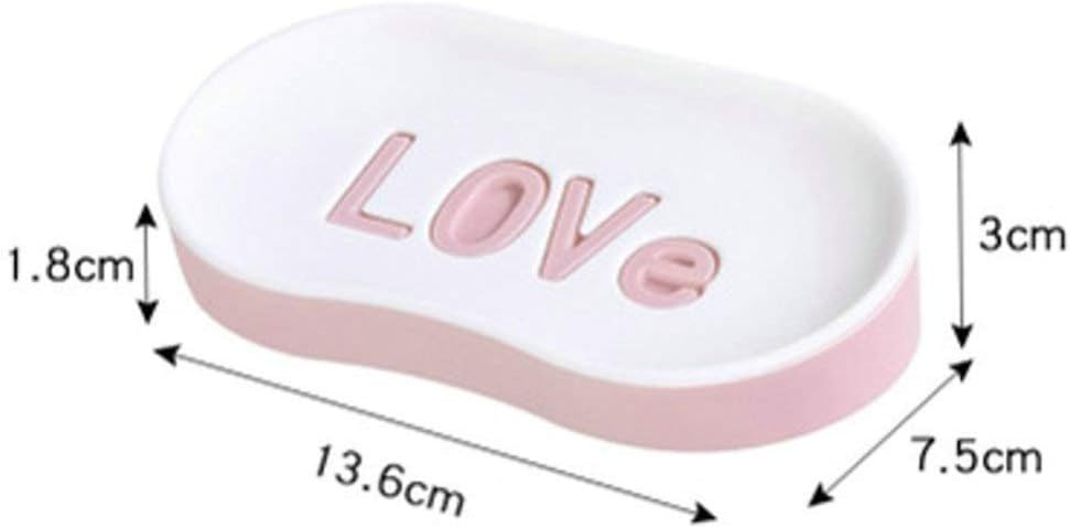TOPBATHY Double Layer Wall Mounted Pink Soap Holder
