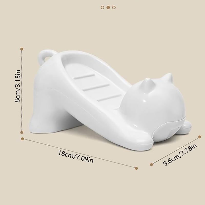 Cute Cartoon Cat Soap Holder Container