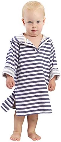 SAMMIMIS Toddler Bathrobe for Girls Boys - UV Protection Hooded Towel XS
