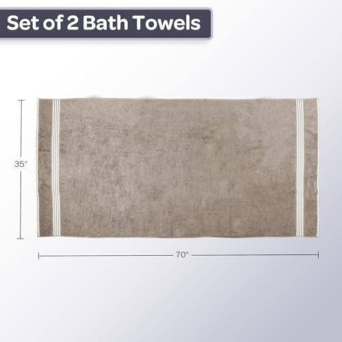 Lavish Home Bath Towels Set of 2 - 35x70in