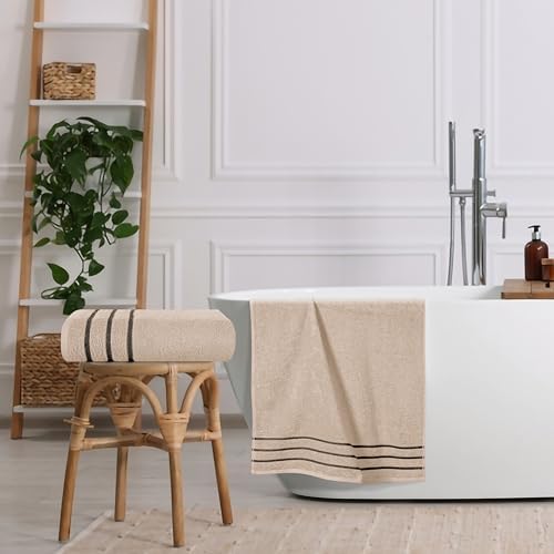 MyOwn Cotton 2 Pack Oversized Bath Towel Set - Tan 1