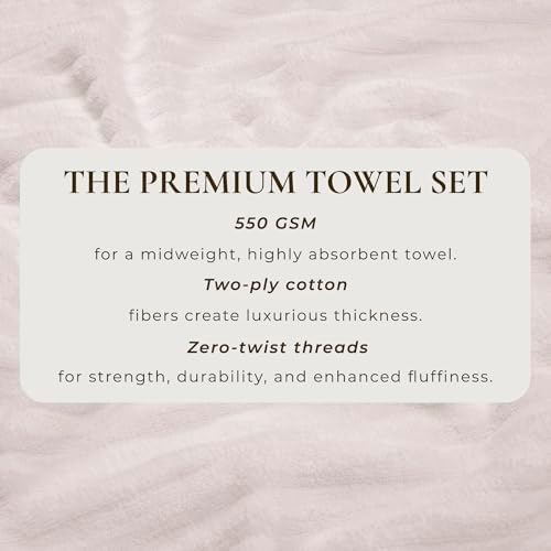Great Bay Home Blush Bath Towel Set - 6 Piece Luxury Cotton