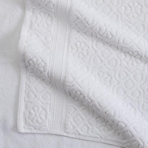 Springtree Home Cotton Towel Set - 6 Piece Floral Textured
