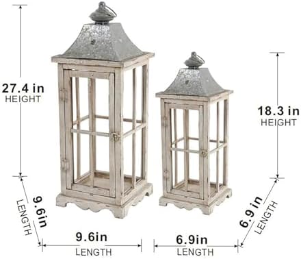Strawberry Fairy Decorative Candle Lantern with Whitewashed Finish