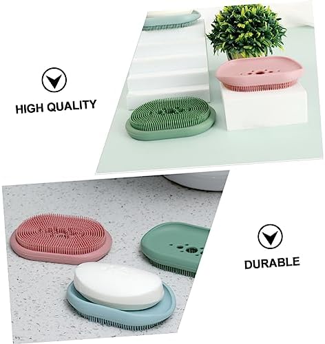 BUGUUYO 1pc Suction Soap Holder for Bathroom Wall Mount Silicone Drain Basket