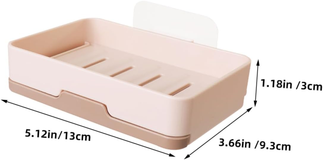 Ciieeo Wall-Mounted Soap Holder Khaki Drainage Dish