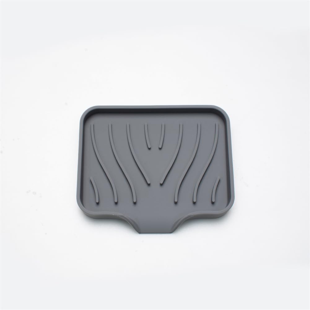 WELANGBN 1 Pack Silicone Soap Dish with Drain Grey