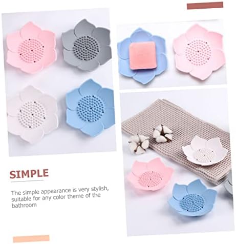ABOOFAN 2pcs Silicone Soap Holders with Drainage