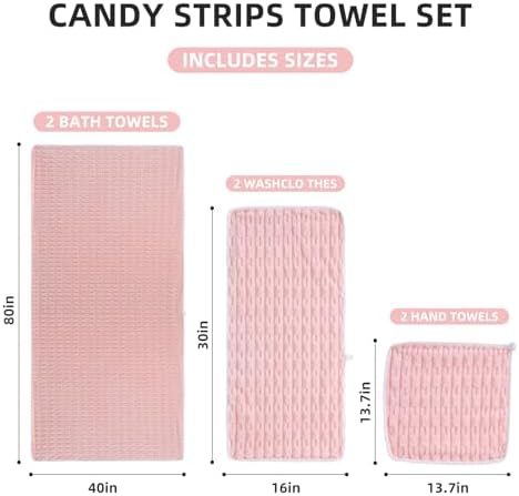 ANKING 40x80 Inch Bath Sheets Set of 6 Super Soft Quick Dry