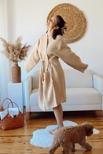 Hammam Collection Bath Robe Quick Dry Turkish Cotton 1pc