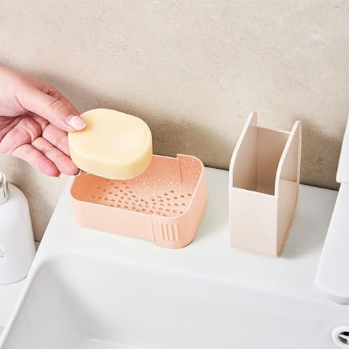 Bar Soap Travel Case Pink Leakproof Portable Holder