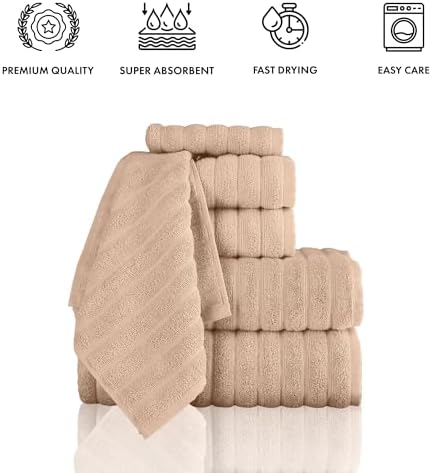 Classic Turkish Towels CTT 6-Piece Set Almond Beige