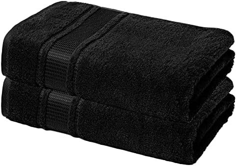 Melissa Linen 2 Piece Jet Black Bath Towels